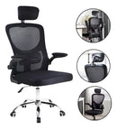 Kit 2 Cadeira De Escritório Giratória Preta Com Rodinhas Cor Preto