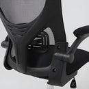 Kit 2 Cadeira De Escritório Giratória Preta Com Rodinhas Cor Preto